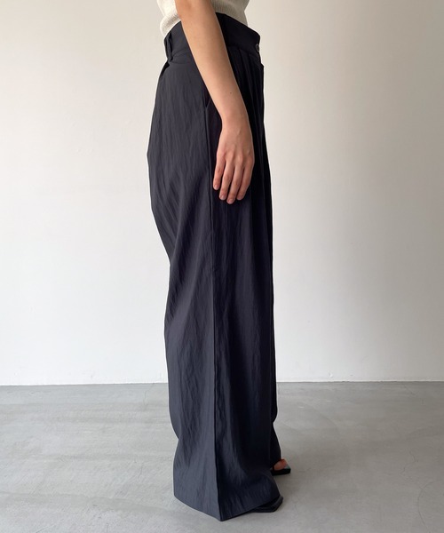 CANAL JEAN（キャナルジーン）の「【セットアップ対応】El mar　レーヨンナイロンタックパンツ（その他パンツ・レディース・チャコールグレー/ブラック・ONE SIZE）」の11枚目の写真