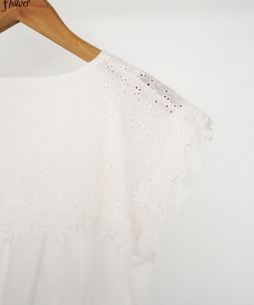 flower（フラワー）の「ブルーミングカラーブラウス（シャツ/ブラウス・レディース・ブルー/ホワイト・FREE）」の15枚目の写真