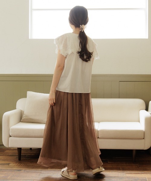 flower（フラワー）の「ブルーミングカラーブラウス（シャツ/ブラウス・レディース・ブルー/ホワイト・FREE）」の22枚目の写真