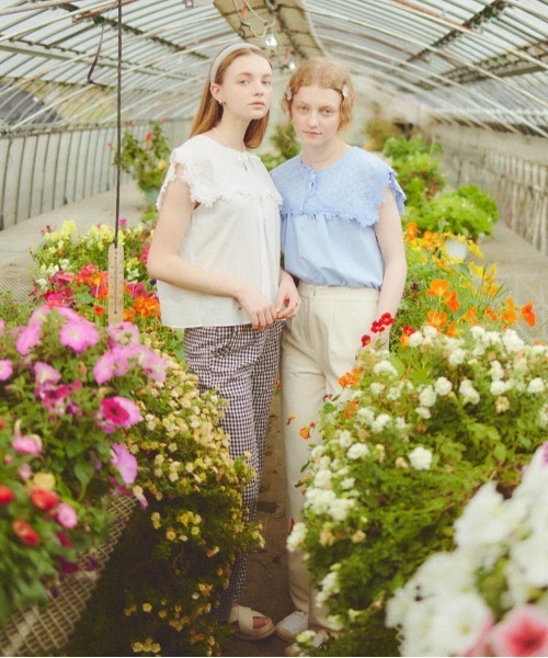 flower（フラワー）の「ブルーミングカラーブラウス（シャツ/ブラウス・レディース・ブルー/ホワイト・FREE）」の20枚目の写真