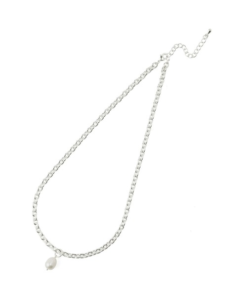 ADAM ET ROPE'(アダムエロペ)の「【LES BIJOUX】ポイントパールショートネックレス(ネックレス・レディース・シルバー・FREE)」の3枚目の写真