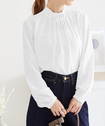 acro | ■タック襟パフスリーブブラウス/AC3707(シャツ/ブラウス)