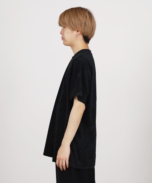 PRO CLUB （プロクラブ）の「Pro Club/プロクラブ TERRY CLOTH TEE 半袖Tシャツ 総柄 ロゴ シンプル（Tシャツ/カットソー・メンズ・ブラック/ヘザーグレー・M/L/XL）」の5枚目の写真