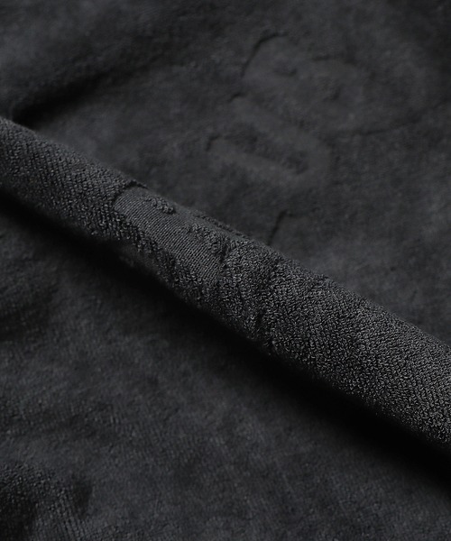 PRO CLUB （プロクラブ）の「Pro Club/プロクラブ TERRY CLOTH TEE 半袖Tシャツ 総柄 ロゴ シンプル（Tシャツ/カットソー・メンズ・ブラック/ヘザーグレー・M/L/XL）」の4枚目の写真