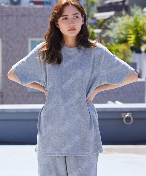 PRO CLUB （プロクラブ）の「Pro Club/プロクラブ TERRY CLOTH TEE 半袖Tシャツ 総柄 ロゴ シンプル（Tシャツ/カットソー・メンズ・ブラック/ヘザーグレー・M/L/XL）」の15枚目の写真