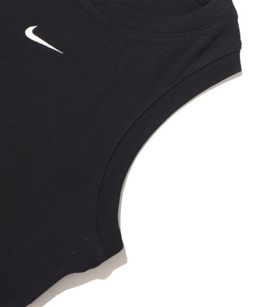 NIKE（ナイキ）の「NIKE Women's Ribbed Cropped Tank / ナイキ ウィメンズ リブ  タンクトップ 【SP】（タンクトップ・レディース・ベージュ/ブラック・M/L/S/XS）」の6枚目の写真