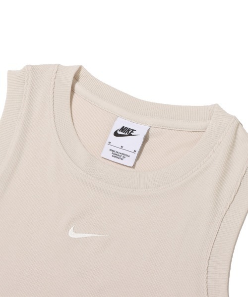 NIKE（ナイキ）の「NIKE Women's Ribbed Cropped Tank / ナイキ ウィメンズ リブ  タンクトップ 【SP】（タンクトップ・レディース・ベージュ/ブラック・M/L/S/XS）」の8枚目の写真