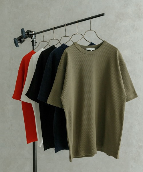 URBAN RESEARCH(アーバンリサーチ)の「『Sサイズ/XLサイズあり』『UR TECH』ワッフルTシャツ(Tシャツ/カットソー・メンズ・ブラック/ネイビー/オリーブ/オレンジ/ホワイト・SMALL/MEDIUM/LARGE/X-LARGE)」の4枚目の写真