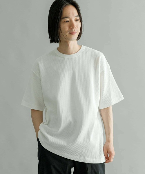 URBAN RESEARCH(アーバンリサーチ)の「『Sサイズ/XLサイズあり』『UR TECH』ワッフルTシャツ(Tシャツ/カットソー・メンズ・ブラック/ネイビー/オリーブ/オレンジ/ホワイト・SMALL/MEDIUM/LARGE/X-LARGE)」の6枚目の写真