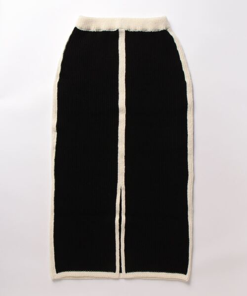 Chaos(カオス)の「Chaos(カオス)/コココットンニットスカート(スカート・レディース・ブラック/オフホワイト・FREE)」の3枚目の写真