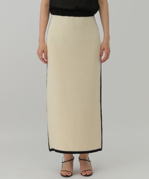 Chaos(カオス)の「Chaos(カオス)/コココットンニットスカート(スカート・レディース・ブラック/オフホワイト・FREE)」の12枚目の写真