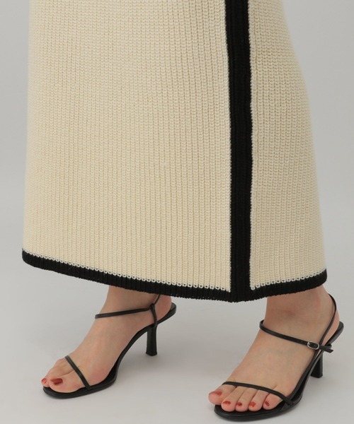 Chaos(カオス)の「Chaos(カオス)/コココットンニットスカート(スカート・レディース・ブラック/オフホワイト・FREE)」の16枚目の写真