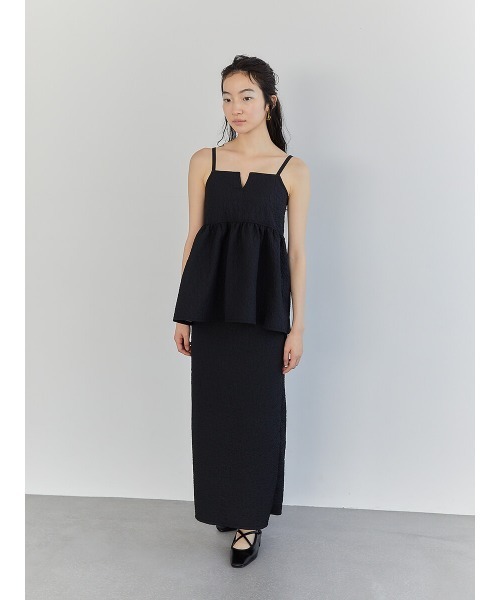 Ayla(アイラ)の「emboss jacquard cami(キャミソール・レディース・ブラック・FREE)」の3枚目の写真