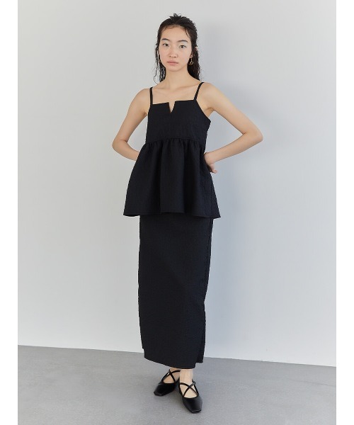 Ayla(アイラ)の「emboss jacquard cami(キャミソール・レディース・ブラック・FREE)」の4枚目の写真