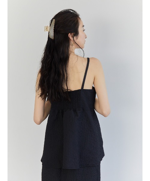 Ayla(アイラ)の「emboss jacquard cami(キャミソール・レディース・ブラック・FREE)」の2枚目の写真