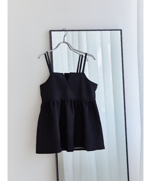 Ayla(アイラ)の「emboss jacquard cami(キャミソール・レディース・ブラック・FREE)」の6枚目の写真