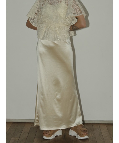 AMAIL（アマイル）の「Icon grossy skirt（スカート・レディース・アイボリー/パープル/ブラック・FREE）」の2枚目の写真