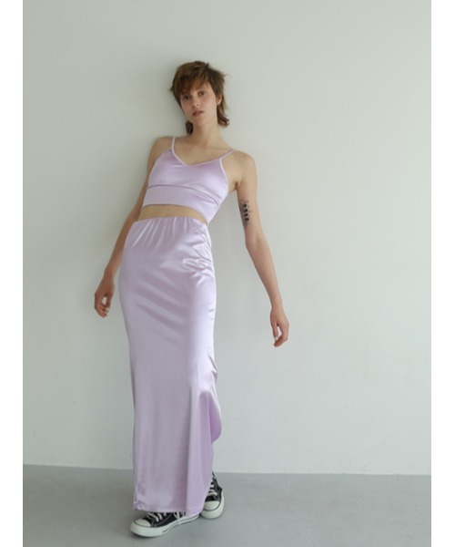 AMAIL（アマイル）の「Icon grossy skirt（スカート・レディース・アイボリー/パープル/ブラック・FREE）」の8枚目の写真