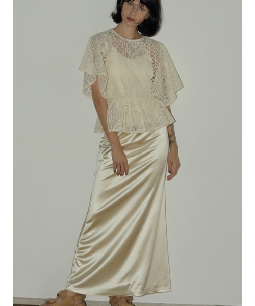 AMAIL（アマイル）の「Icon grossy skirt（スカート・レディース・アイボリー/パープル/ブラック・FREE）」の5枚目の写真