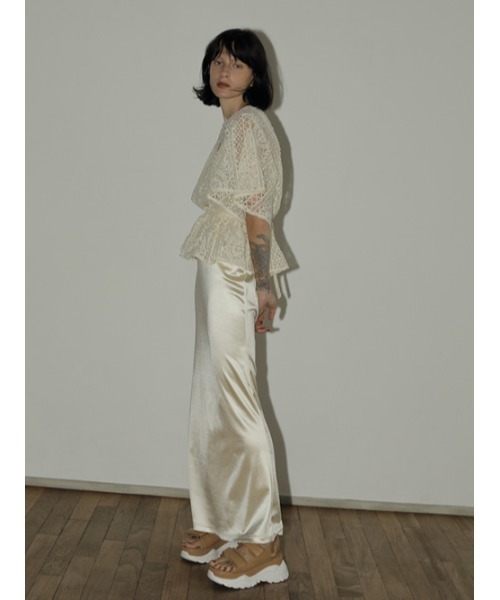 AMAIL（アマイル）の「Icon grossy skirt（スカート・レディース・アイボリー/パープル/ブラック・FREE）」の6枚目の写真