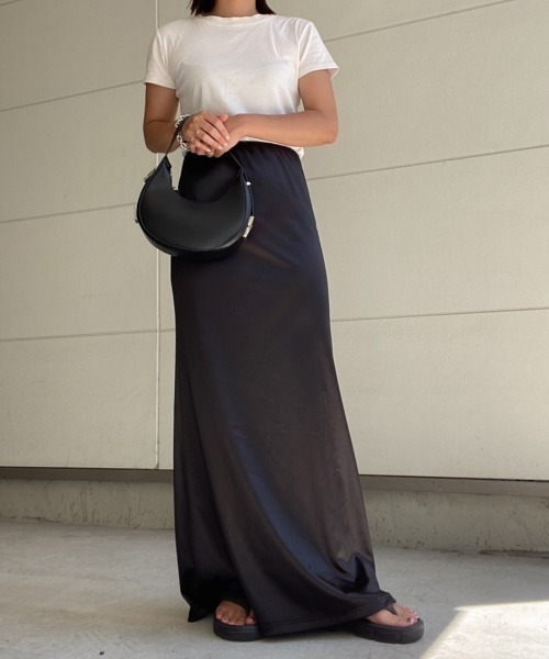 AMAIL（アマイル）の「Icon grossy skirt（スカート・レディース・アイボリー/パープル/ブラック・FREE）」の20枚目の写真