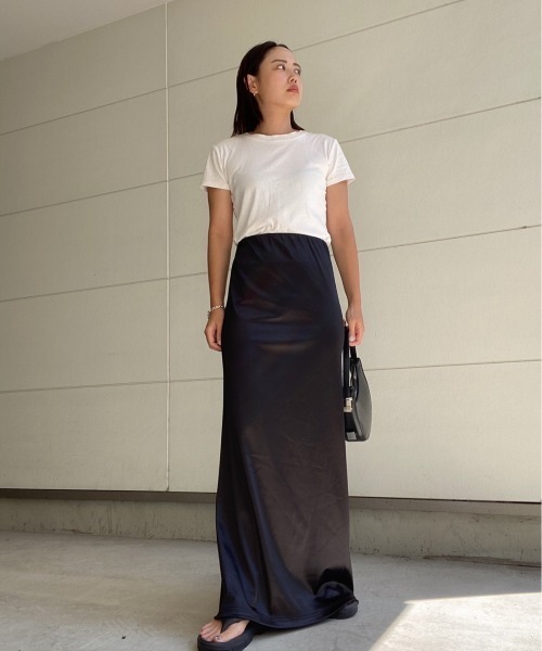 AMAIL（アマイル）の「Icon grossy skirt（スカート・レディース・アイボリー/パープル/ブラック・FREE）」の21枚目の写真