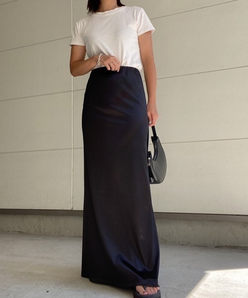 AMAIL（アマイル）の「Icon grossy skirt（スカート・レディース・アイボリー/パープル/ブラック・FREE）」の22枚目の写真