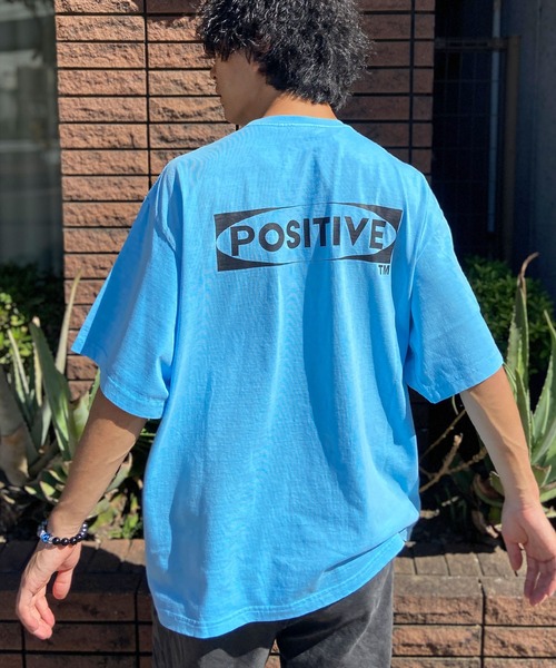 khakipoint 韓国　青　シャツ セール】POSITIVE STREET /ポジティブストリート オーバーサイズ
