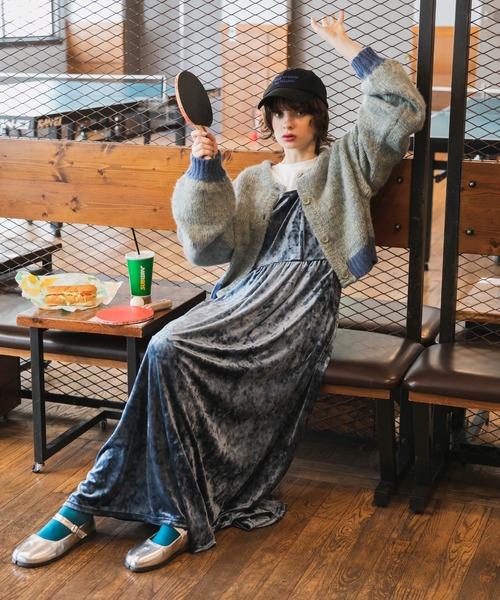 forksy.(フォルクシー)の「【forksy.】MIXヤーンマルチウェイカーディガン(カーディガン/ボレロ・レディース・ブルーグレー/グリーン/ピンク/グレー・FREE)」の9枚目の写真