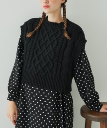 EDIT Gris | ケーブルニットベスト(ベスト)