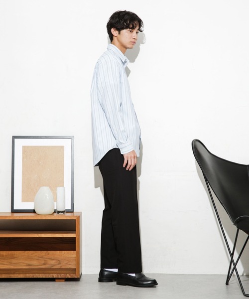 NANO universe（ナノユニバース）の「ALWAYS EASY ワンタックスラックス（スラックス・メンズ・チャコール/ブラック/ベージュ・S/L/XL/M）」の7枚目の写真