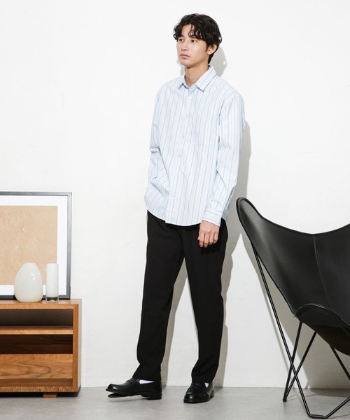 NANO universe（ナノユニバース）の「ALWAYS EASY ワンタックスラックス（スラックス・メンズ・チャコール/ブラック/ベージュ・S/L/XL/M）」の9枚目の写真