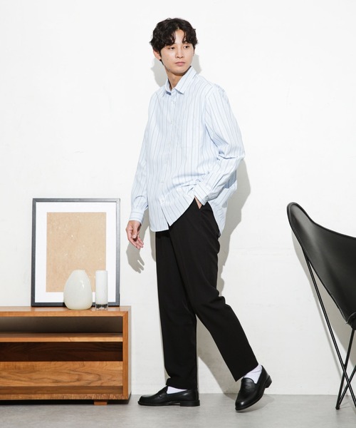 NANO universe（ナノユニバース）の「ALWAYS EASY ワンタックスラックス（スラックス・メンズ・チャコール/ブラック/ベージュ・S/L/XL/M）」の10枚目の写真