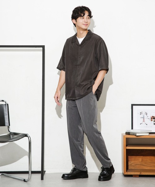 NANO universe（ナノユニバース）の「ALWAYS EASY ワンタックスラックス（スラックス・メンズ・チャコール/ブラック/ベージュ・S/L/XL/M）」の17枚目の写真