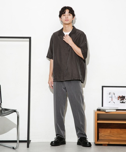 NANO universe（ナノユニバース）の「ALWAYS EASY ワンタックスラックス（スラックス・メンズ・チャコール/ブラック/ベージュ・S/L/XL/M）」の18枚目の写真