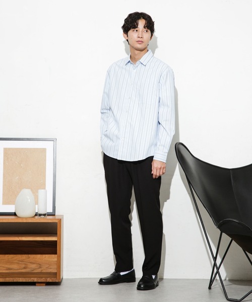 NANO universe（ナノユニバース）の「ALWAYS EASY ワンタックスラックス（スラックス・メンズ・チャコール/ブラック/ベージュ・S/L/XL/M）」の8枚目の写真