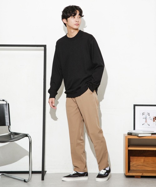 NANO universe（ナノユニバース）の「ALWAYS EASY ワンタックスラックス（スラックス・メンズ・チャコール/ブラック/ベージュ・S/L/XL/M）」の20枚目の写真