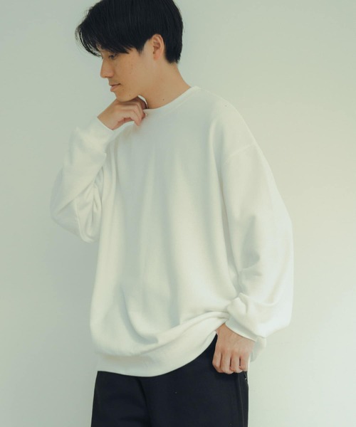 ITEMS URBANRESEARCH（アイテムズ アーバンリサーチ）の「裏毛 カラースウェット プルオーバー（スウェット・メンズ・ブラック/ホワイト/オレンジ/グリーン/パープル・LARGE/MEDIUM）」の2枚目の写真