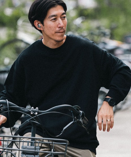 ITEMS URBANRESEARCH（アイテムズ アーバンリサーチ）の「裏毛 カラースウェット プルオーバー（スウェット・メンズ・ブラック/ホワイト/オレンジ/グリーン/パープル・LARGE/MEDIUM）」の3枚目の写真