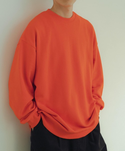 ITEMS URBANRESEARCH（アイテムズ アーバンリサーチ）の「裏毛 カラースウェット プルオーバー（スウェット・メンズ・ブラック/ホワイト/オレンジ/グリーン/パープル・LARGE/MEDIUM）」の8枚目の写真