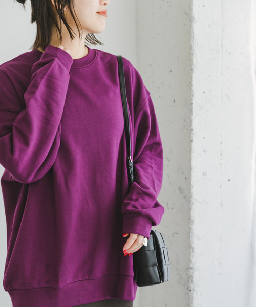 ITEMS URBANRESEARCH（アイテムズ アーバンリサーチ）の「裏毛 カラースウェット プルオーバー（スウェット・メンズ・ブラック/ホワイト/オレンジ/グリーン/パープル・LARGE/MEDIUM）」の13枚目の写真