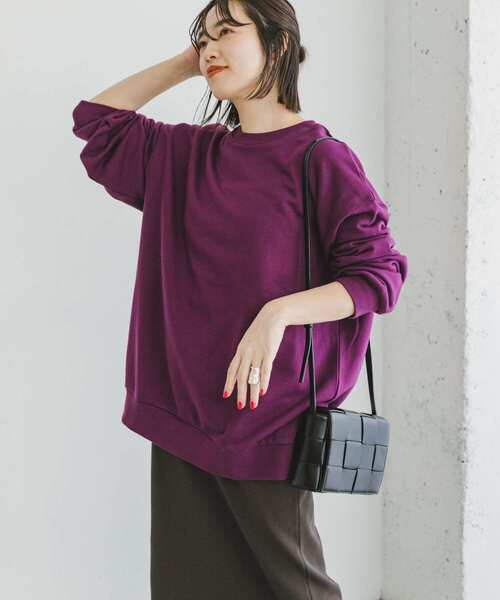 ITEMS URBANRESEARCH（アイテムズ アーバンリサーチ）の「裏毛 カラースウェット プルオーバー（スウェット・メンズ・ブラック/ホワイト/オレンジ/グリーン/パープル・LARGE/MEDIUM）」の14枚目の写真