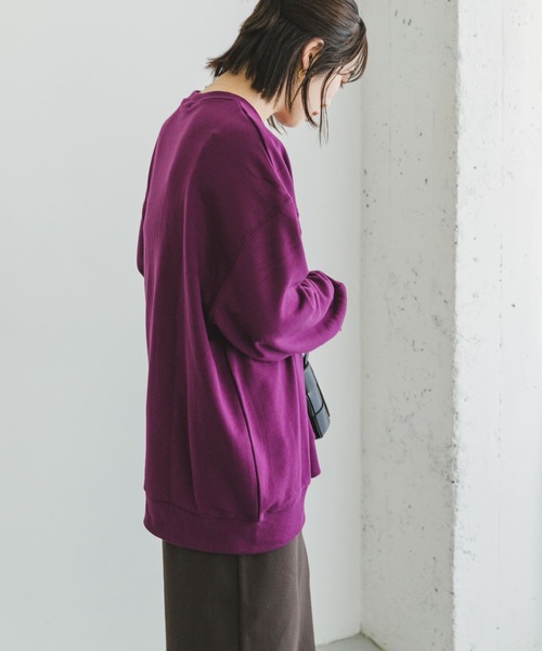 ITEMS URBANRESEARCH（アイテムズ アーバンリサーチ）の「裏毛 カラースウェット プルオーバー（スウェット・メンズ・ブラック/ホワイト/オレンジ/グリーン/パープル・LARGE/MEDIUM）」の15枚目の写真