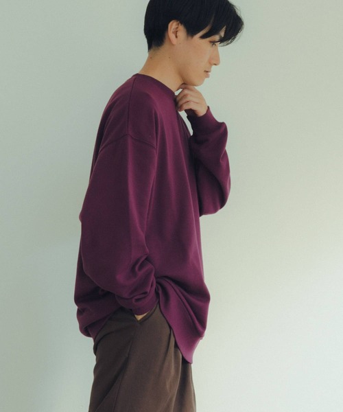 ITEMS URBANRESEARCH（アイテムズ アーバンリサーチ）の「裏毛 カラースウェット プルオーバー（スウェット・メンズ・ブラック/ホワイト/オレンジ/グリーン/パープル・LARGE/MEDIUM）」の20枚目の写真