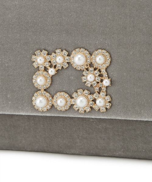 ROPE' PICNIC(ロペピクニック)の「ビジューベロアクラッチ&ショルダーバッグ(ショルダーバッグ・レディース・ライトグレー/ブラック・FREE)」の8枚目の写真