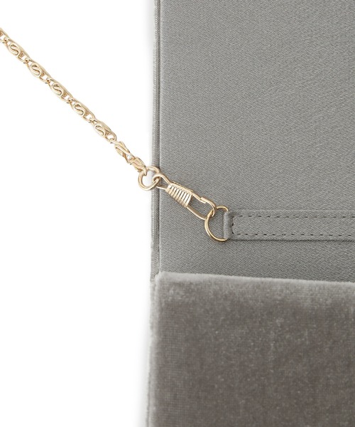 ROPE' PICNIC(ロペピクニック)の「ビジューベロアクラッチ&ショルダーバッグ(ショルダーバッグ・レディース・ライトグレー/ブラック・FREE)」の9枚目の写真