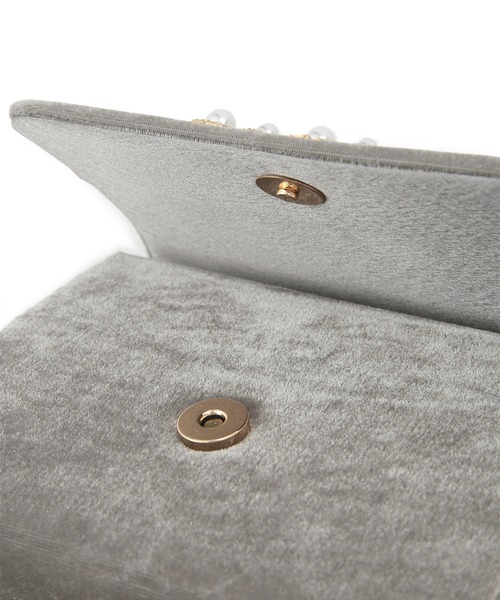 ROPE' PICNIC(ロペピクニック)の「ビジューベロアクラッチ&ショルダーバッグ(ショルダーバッグ・レディース・ライトグレー/ブラック・FREE)」の10枚目の写真