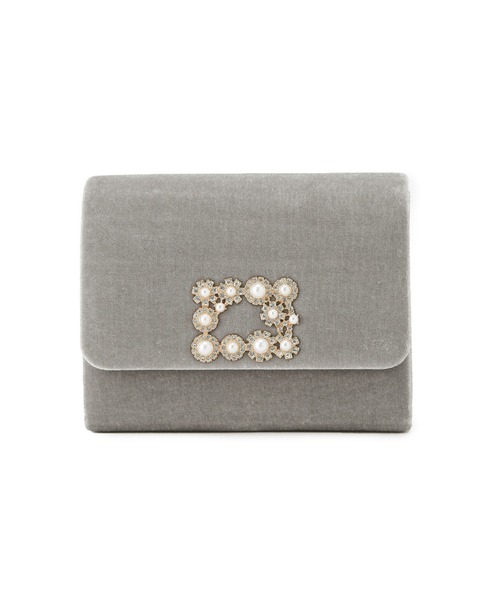 ROPE' PICNIC(ロペピクニック)の「ビジューベロアクラッチ&ショルダーバッグ(ショルダーバッグ・レディース・ライトグレー/ブラック・FREE)」の11枚目の写真