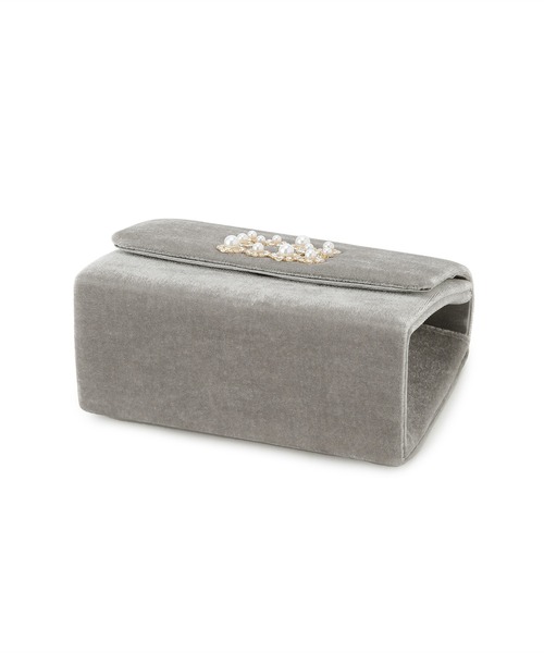 ROPE' PICNIC(ロペピクニック)の「ビジューベロアクラッチ&ショルダーバッグ(ショルダーバッグ・レディース・ライトグレー/ブラック・FREE)」の12枚目の写真