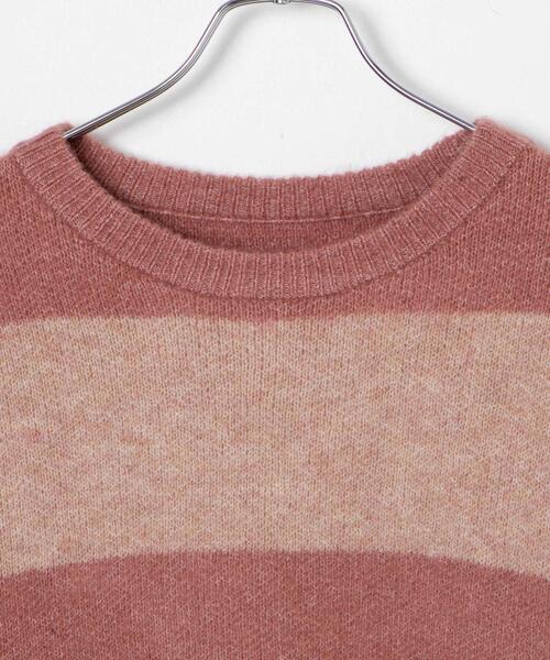 WEGO（ウィゴー）の「WEGO/ボーダーフラッフィービッグニット（ニット/セーター・レディース・ネイビー/ブラック系その他5/ピンク・FREE）」の19枚目の写真